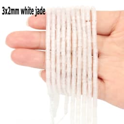 44 Types White Chalcedony Jade Agate Bead Natural Stone Rondelle Cube Faceted Loose Beads for Jewelry Making Bracelets Accessory