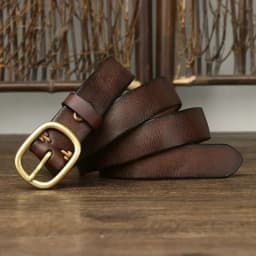 2.8CM Ladies Pure Cowhide High Quality Genuine Leather Belts for Women Brass Buckle Jeans Cowboy Waist Belt Luxury Designer
