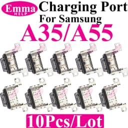 10Pcs Original Charging Port Connector for Samsung A15 A05S A25 A35 A55 A13 A04S A14 A23 A33 A24 A34 A54 A53 USB Charger Pin Plu