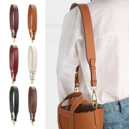 Crossbody Bag Strap Replacement Shoulder Strap Adjustable Faux Leather Purse Strap with Metal Clasps Replacement for Handbags