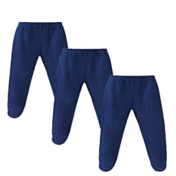 3Pcs Sets Baby Pants 0 To 12 Months Boys Girls Cotton Leggings Pants Solid Color Bind Foot Elastic Waist Trousers Baby Outfits