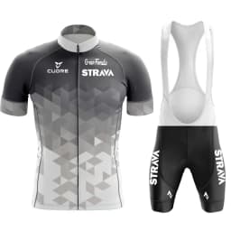 2024 Jersey Set Strava Summer Short Sleeve Breathable Men's Mountain Bike Jersey Set Sweat-Wicking Quick-Drying Jersey