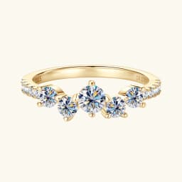 Anziw Real S925 Ring Cluster Moissanite Sterling Silver Wedding Engagement Finger Rings Fashion Band for Women Fine Jewelry 925