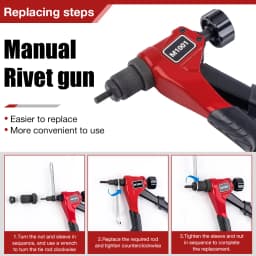 Manual Rivet Nut Gun M3 M4 M5 M6 Household Multi-specification Riveting Machine, Riveting Tools, Insert Nut Quick Fastening Tool