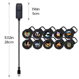 ∶LED Galaxy Projection Light 1 Light+10 Pictures Change, LED Galaxy Projector, Starry Sky Lighting Night Light