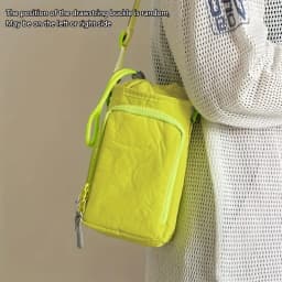 Nylon Crossbody Bag with Adjustable Strap, Phone and Bottle Pocket | Zipper Closure, Minimalist Bag Design, Everyday Carry Bag