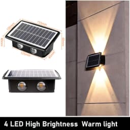 Solar Wall LED Light Outdoor Garden Decoration Wall Lamp High Brightness Up And Down Luminous Lighting Outdoor Solar LED Lamp