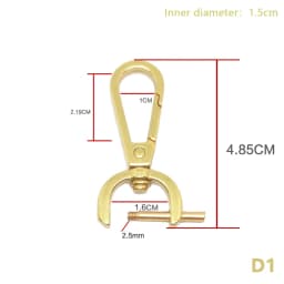 1PC DIY Metal Detachable Snap Hook Trigger Clips Buckles For Leather Craft Bag Strap Buckles Handle Shoulder Webbing