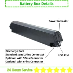 Reention Dorado Plus Ebike Battery Box 65 52 pcs 18650 Cells 36v 48v E-bike Battery Box with Cells Spacers Dorado Battery Case