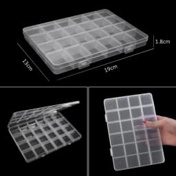 Transparent Plastic Storage Jewelry Box Compartment Adjustable Container For Beads Earring Box For Jewelry Rectangle Box Case