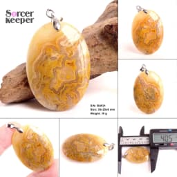 High Quality Pendentif Real Natural Crazy Lace Agate Stone Pendant Chains Necklace For Women's & Men's Jewelry Making BK996H