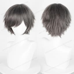 Anime 30cm Short Straight Cosplay Wig Black White Green Brown Purple Blue Gray Red Gold Man Women Heat Resistant Synthetic Hair