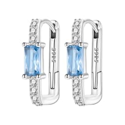 Orstarry S925 Sterling Silver Colorful Wavy Earrings Versatile Hoop Earrings For Women Jewelry Original Party Gifts