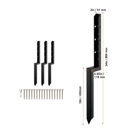 SucceBuy Fence Post Anchor Repair Kit Post Support Stake Anchor Ground Spike for Repair Tilted Broken Wood Fence Post Enveloping