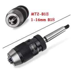 MT2-B18 1-16MM MK2 mandrel live core drill chuck durable taper steel self-tightening keyless accessory lathe tool