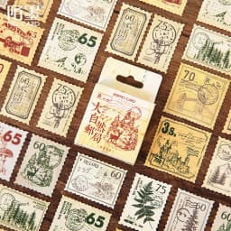 46pcs/box Kawaii Little Forest Post Office Mini Paper Sticker Decoration Diy Ablum Diary Scrapbooking Label Sticker Stationery