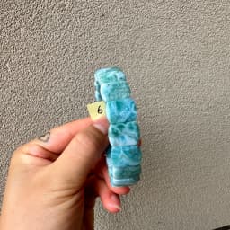 2026 AAA Grade Natural Larimar/Copper Pectolite Bead 10x14mm Bracelet Dominicana Genuine Larimar Gemstone Bangle Woman Wholesale