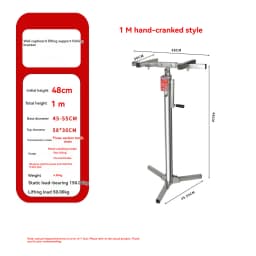 【Hot】2.1M Wall Cabinet Mounting Bracket Hand Cranked Electric Dual-purpose Stainless Steel 100KG Load-bearing Lifting Platform