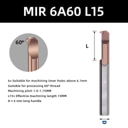 KaKarot MIR Boring Cutter for Threading Coated Carbide Mini Internal Lathe Turing Tool Copying Small Hole Tungsten Steel Alloy