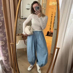 Tuularose Loose Solid Leg-Length Pants For Women Pleated High Waist 2025 Summer Female Fashion Office Lady Casual Bloomer Pants