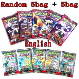 Pokem Card 360Pcs Prismatic Evolutions PHANTASMAL FLAMES Scarlet Violet 151 Black Bolt English Booster Battle Transaction Card