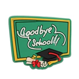 1pcs PVC Shoe Charms Folder Book Graduation School Bus Teacher Schoolbag Sandals Shoes Decoration Fit Wristbands Kid Party Gift