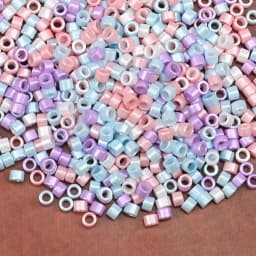 2.5mm Pearl Colour Antique Small Craft Beads Mini Glass Cylindrical Beads for Making Bracelet and Necklace