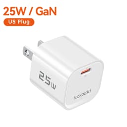 Toocki 25W GaN Charger USB C QC3.0 PD3.0 PPS Fast Charging for iPhone 18 17 16 Pro Max Samsung S25 S26 Fast Type C Charger