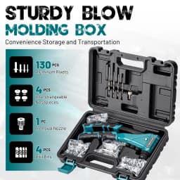LIBRATON 140pcs Heavy-Duty Rivet Gun Professional Pop Rivet Gun Set Manual Riveting Tool for Metal, Wood and Plastic