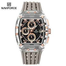 NAVIFORCE 7105 Fashion Chronograph Multi Functional Quartz Watch Sport 5ATM Waterproof Silicone Men's Watch Relogios Masculino