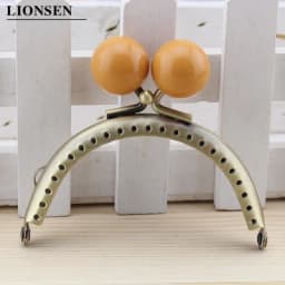 8.5cm Big beads Antique Bronze metal Purse Frame Handle for Clutch Bag Handbag Accessories Making Kiss Clasp Lock