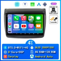 For Mitsubishi Pajero Sport 2 2008 - 2016 L200 Triton 2006 - 2014 Android 16 Car Radio Multimedia Video Player GPS CarPlay