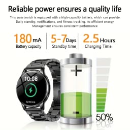 Smart Watch, Premium, 1.5-Inch Touchscreen, with Call Reminder, Music Control, Multi-Sport Modes, Message Reminder, Alarm