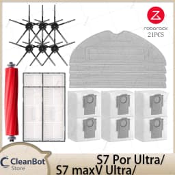 Roborock S7 MaxV Ultra/S7 Pro Ultra Robot Vacuum Cleaner Accessories Main Brush Side Brush HEPA Filter Mop Cloths Spare Parts
