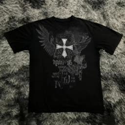 Retro Classic Gothic Style T-shirt Print Oversized Shirt High Street Shirts Gothic Round Neck Cotton Tops New Mens Women T Shirt