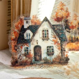 30 Sheets Autumn Fall Leaves Theme PET Stickers for DIY Craft Scrapbooking Collage Guitar Phone Case Decoration