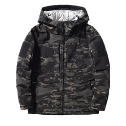 Men's Thermal Reflection Tactical Jacket Winter Short Padded Coat All Terrain Camo Outdoor Windproof Military for Hunting
