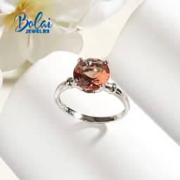 925 Sterling Silver Ring with Color Diaspore Zultanite Round 10mm Created Gemstone Fine Jewelry for Women Daily Wear Nice Gift