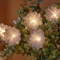 Christmas Fairy String Lights Battery Powered LED Fiber Optic Flower Garland for Xmas Tree Home Wedding Party Holiday Decoration