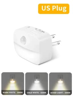 1/2/4pcs LED Night Light US EU Plug in Motion Sensor Light 220V 110V Wall Lamp for Home Hallway Stair Kitchen Bedroom Night Lamp