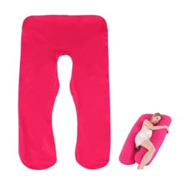 Cotton Pregnant Maternity U-type Body Pillow Case 140/150CM with Removable Washable Cover Sleeping Support for Leg Pillow Cover