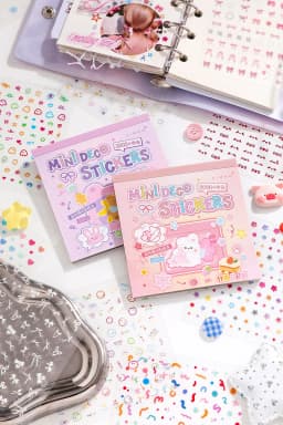 25sheets Kawaii mini cartoon pattern die-cutting sticker book DIY scrapbook diary album cute nail stickers stationery stickers