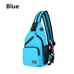 KISMIS Messenger Shoulder Multi-functional Men's and Women's Backpack Chest Bag Travel Backpack with Headphone Hole