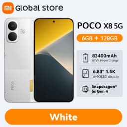 New POCO X8 Smartphone Global Version 8340mAh battery 6.83" 1.5K Display 67W HyperCharge Snapdragon 6s Gen 4 50MP Camera NFC 5G