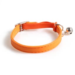 Macaron Color Cute Pet Cat Collar, Elastic Webbing Cat Collar Adjustable PU Color Small Collar with Bells for Puppies and Cats