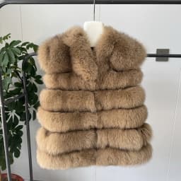 2026 NEW style Fox Fur Coat Real Winter New Outwears Women's Fashion Luxury Jacket High Quality Clothing Natural And Stand Colla