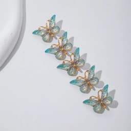 5PCS Sweet Macarons Gradient Color Cute Butterfly girl Hairpins women Headwear Princess Barrette Girls Hair Accessories