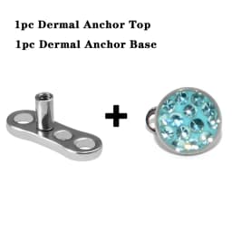 Sterilized Disposable Biopsy Dermal Anchor Puncher for Skin Surgical Steel Holding Pliers Professional Body Piercing Tool Forcep