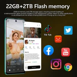 K-Touch Smartphone 5G C27 Ultra Mobile Phones Android Cell Phone Face Unlock 22GB+2TB Smartphone 7.3inch HD 5G Dual SIM 8000mAh Battery Mobile Phone