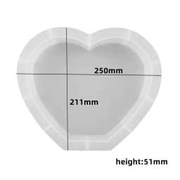 DIY Geometry Large Cube Specimen Love Epoxy Resin Mold Round Rectangle Mirror Silicone Molds For Resin Casting Making Home Decor